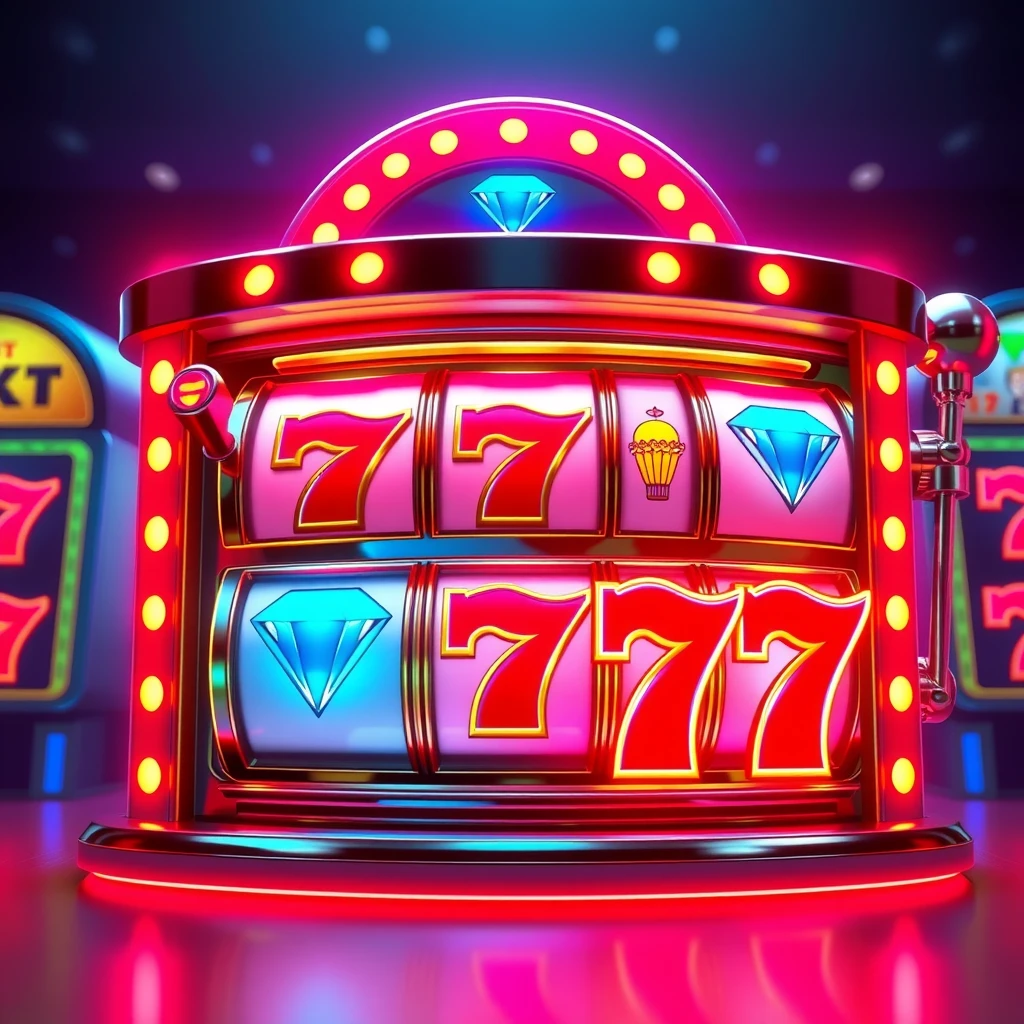 Twin Spin slot machine with neon lights and classic symbols